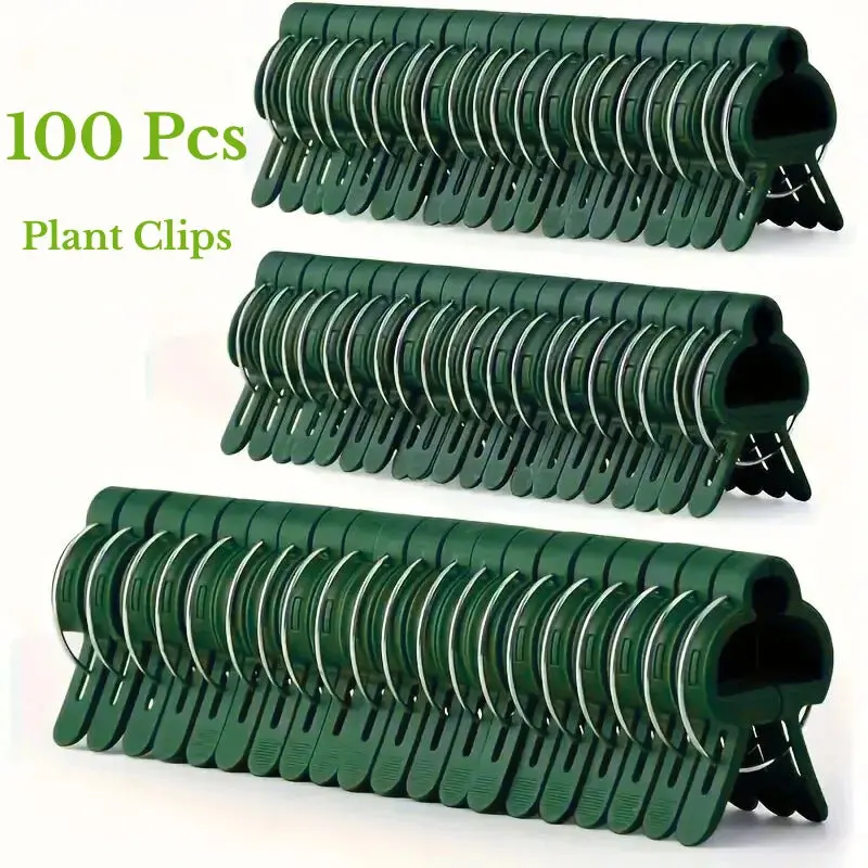 100-Pack Reusable Adjustable Plant Clips 1