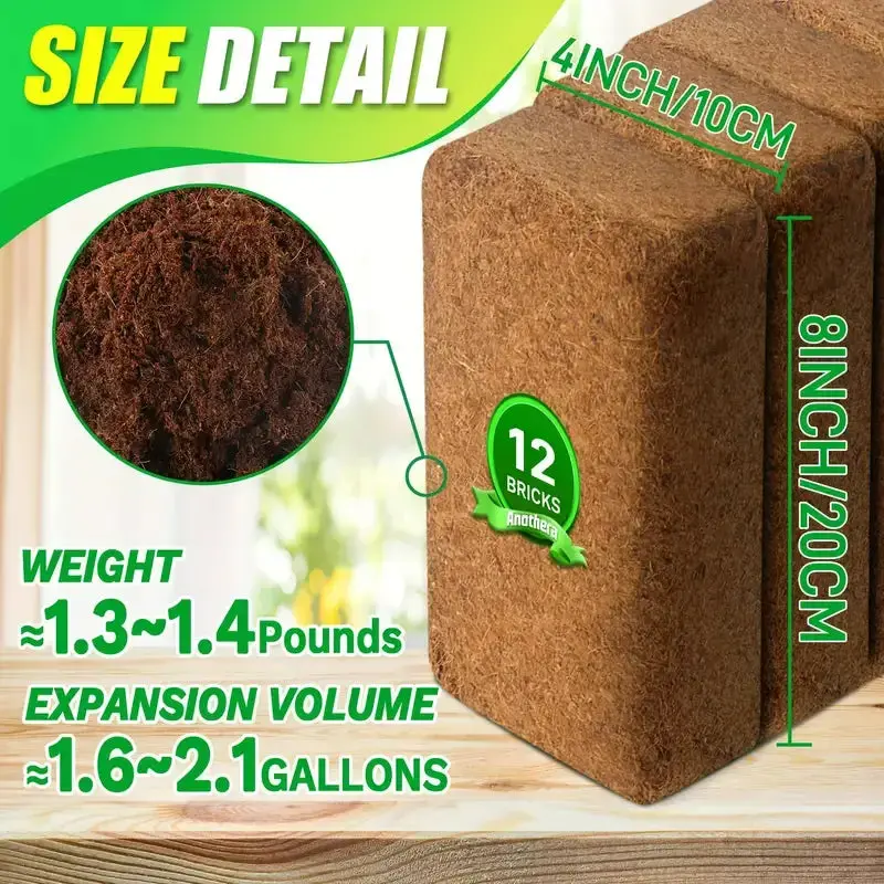 12-Count Compressed Coconut Coir Pots – Organic Seed Starting Blocks 1
