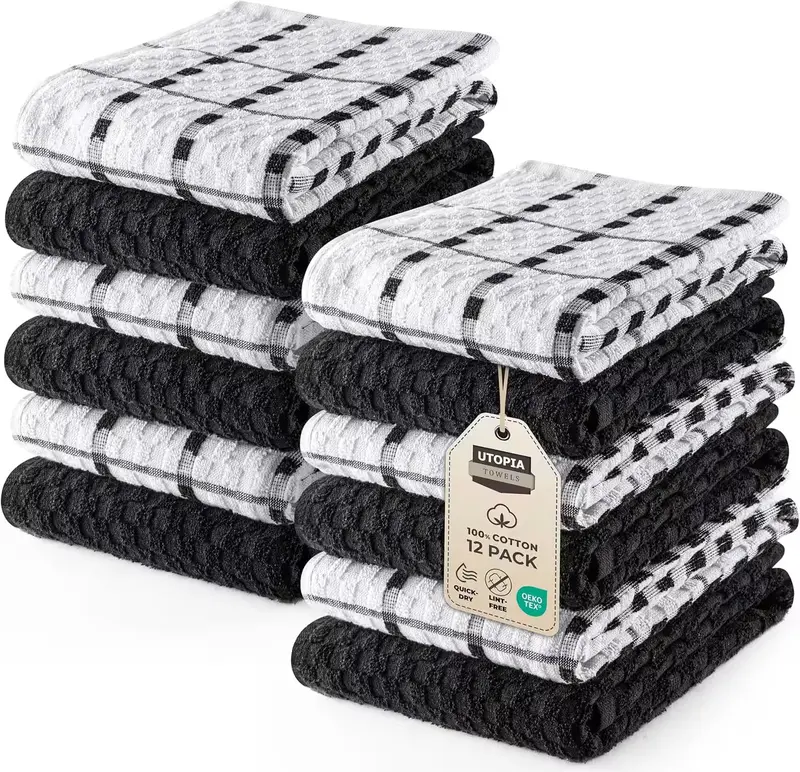 12-Piece Set Of Premium Linen Kitchen Towels 1
