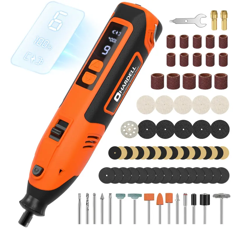 12V Fast-Charging 6-Speed Cordless Rotary Tool Kit (80 Accessories) 1