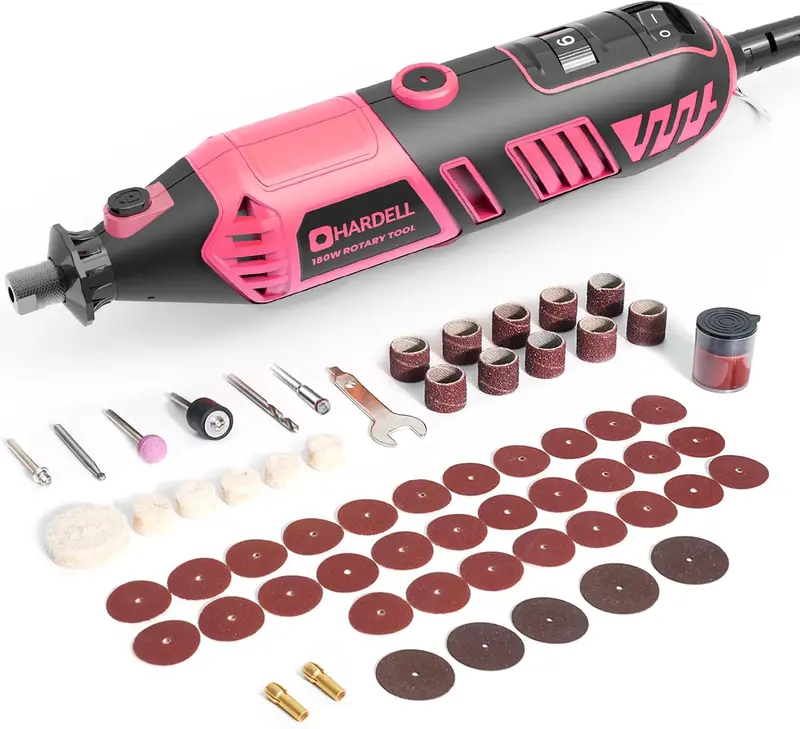 180W 6-Speed Corded Rotary Tool Bundled With 61 Essential Accessories 1