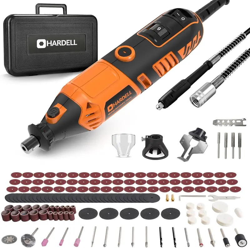 180W 6-Speed Corded Rotary Tool With 153-Piece Accessory Collection 1