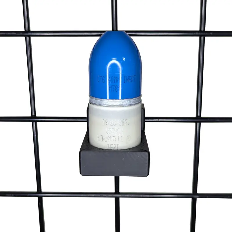 40Mm Dummy Grenade Gridwall Mount – Slim Profile Storage Solution 1
