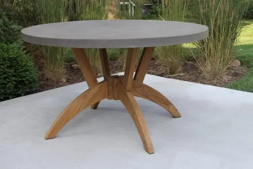 52" X 30" Teak & Composite Outdoor Dining Table 1
