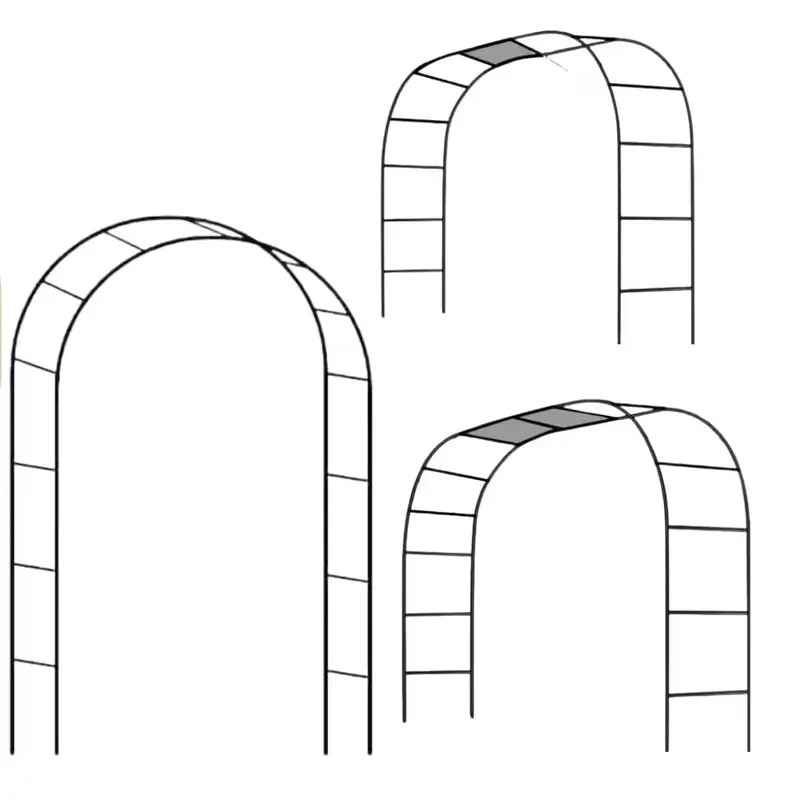 7.8-Foot Metal Arch Trellis – Powder-Coated Garden Support Structure 1