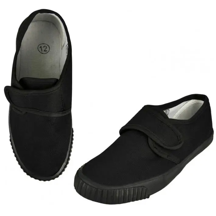 Adjustable Velcro Plimsolls With Personalized Name Tag 1