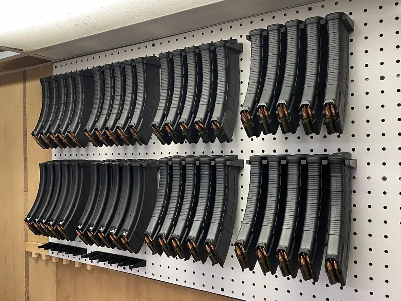 Ak-47 / 7.62X39 Magazine Mount For Pegboard, Ikea Skadis, Wall Control & Vaultek 1
