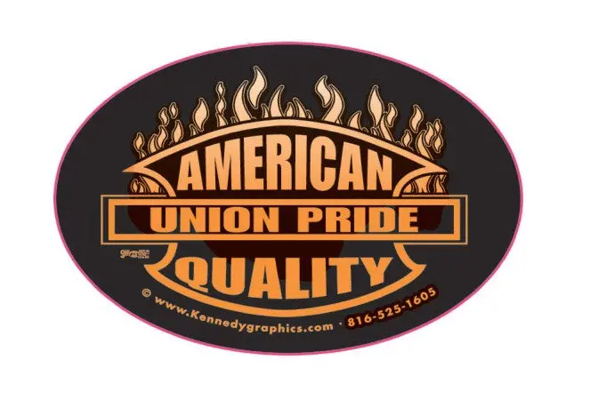 American Quality S68 Union Pride Flame Embroidered Patch 1