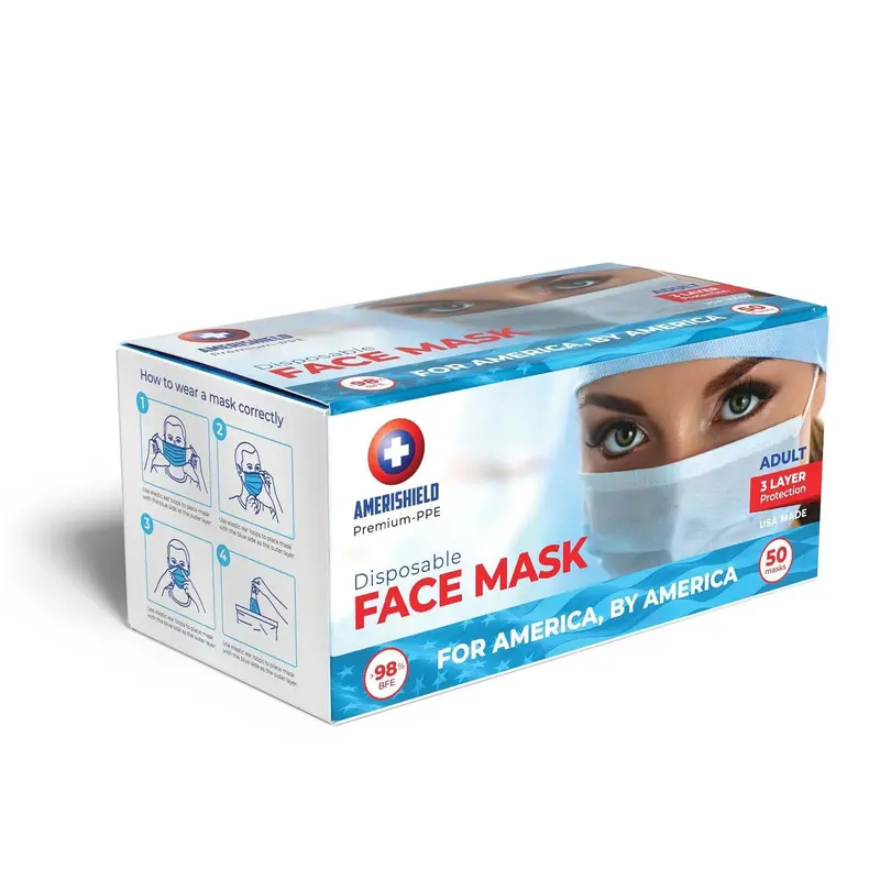 Amerishield Usa-Made Disposable Protective Face Mask 1