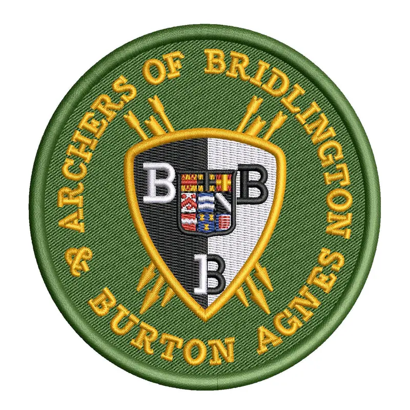 Archers Of Bridlington & Burton Agnes Woven Embroidery Badge 1
