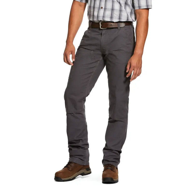 Ariat Rebar M4 Low-Rise Durastretch Work Pant – Grey, Double-Front Stackable Fit (Style 10030234) 1