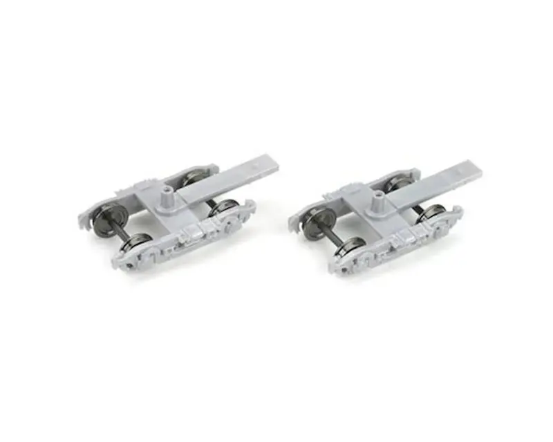 Athearn Ho-Scale Four-Wheel Passenger Truck – Silver Finish (2-Pack) (Ath90411) 1