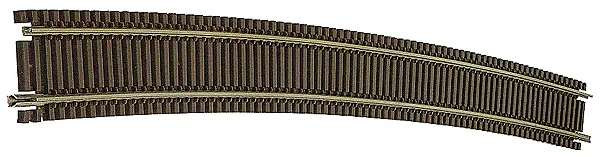 Atlas Code 80 Curved Track – 71" Radius, Brown Ties & Nickel-Silver Rails (6-Piece Pack) – Atl2031 1