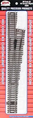 Atlas Ho Scale Code 83 #6 Right-Hand Custom Line Turnout (Atl564) 1