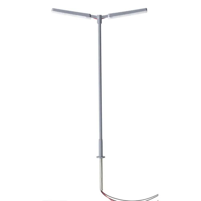 Atlas N Scale Double-Arm Parking Lot Light – Gray Housing, Warm White Leds (3-Pack) (Atl70000159) 1