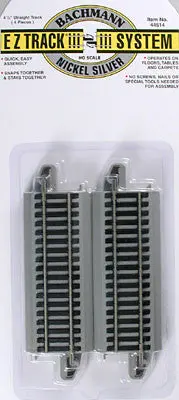 Bachmann E-Z Track Ho Straight Section – 4.5″ Nickel Silver (Bac44514) 1