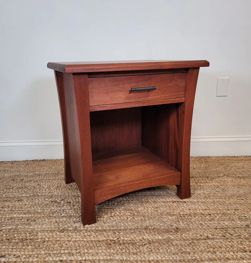 Baton Rouge Wooden Nightstand With Drawer 1