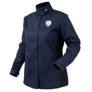 Black Stallion Angelfire Fr Women’S Navy Welding Jacket – 9 Oz Flame-Resistant Protective Gear Jf1015-Nb 1