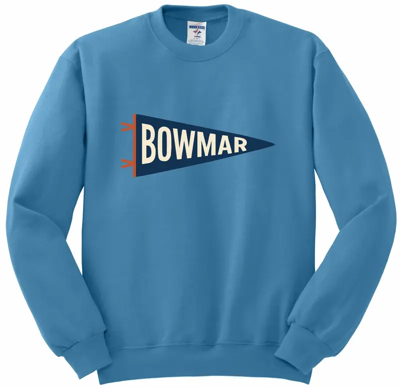Bowmar Adult Pennant Logo Sweatshirt – Cotton-Fleece Blend 1