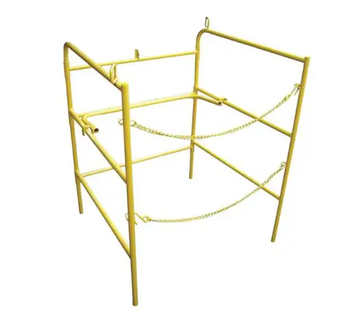 Collapsible Steel Manhole Guard Rail – 33" X 33" X 42", Yellow Finish 1