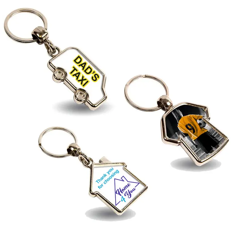 Contoured Shaped Keyring – Unique Silhouette With Custom Art 1