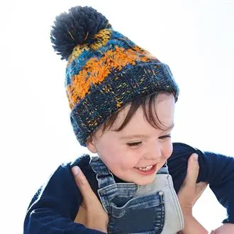 Corkscrew Pom-Pom Junior Beanie 1