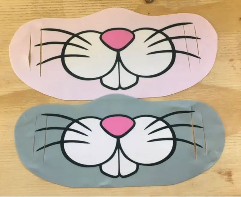 Cute Bunny-Design Protective Face Mask 1