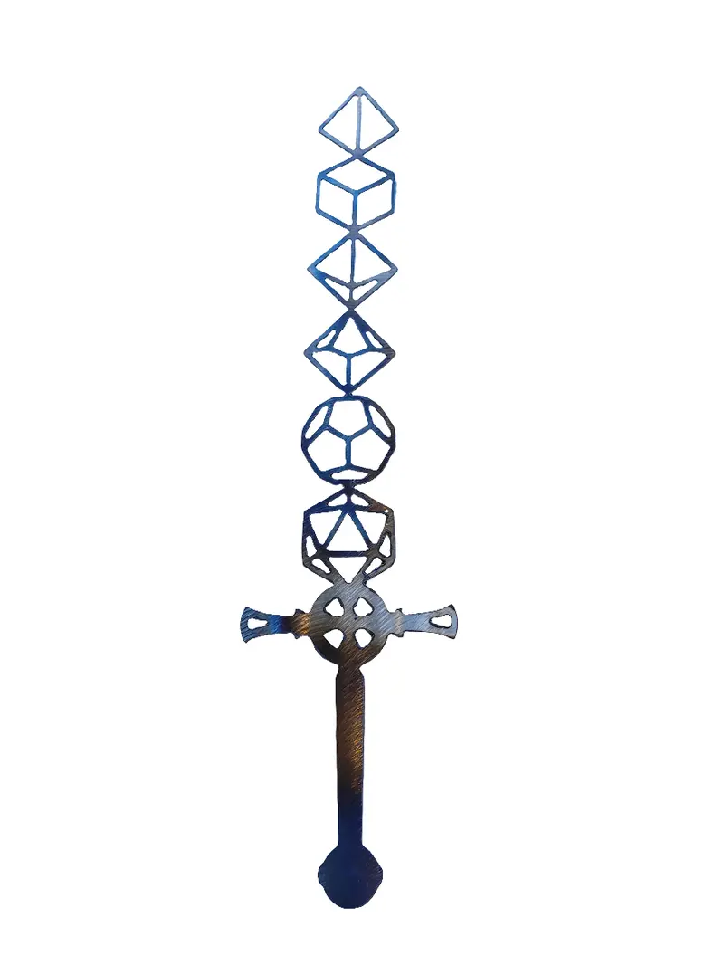 D&D Sword Wall Art – Fantasy Role-Play Metal Decor 1