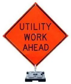 Dicke 48-Inch Roll-Up Vinyl Traffic Sign – Non-Reflective, Portable Design 1