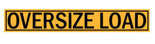 Dicke Oversize Load Warning Banner – 5-Foot Non-Reflective #B5Onr 1