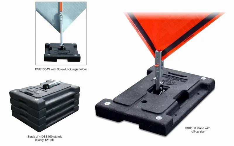 Dicke Rubber Base Stand For Roll-Up Signs – Stable, Portable Display Support #Dsb100 1