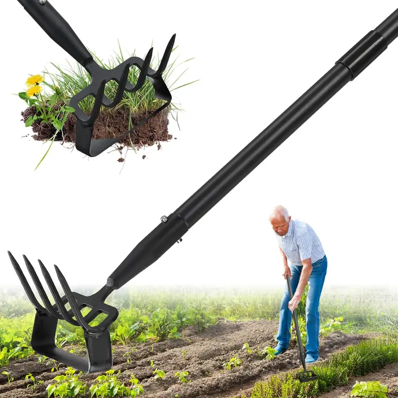 Dual-Function Garden Hoe & Cultivator Tool 1