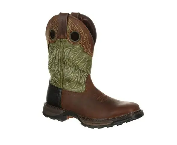 Durango Maverick Xp 11-Inch Western Boot – Oiled Brown/Forest Green, Soft Toe (Ddb0177) 1