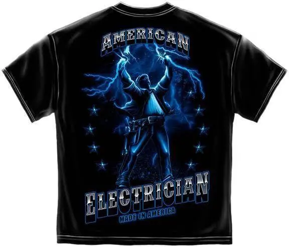 Electrician Trade Graphic T-Shirt #Aw103 1