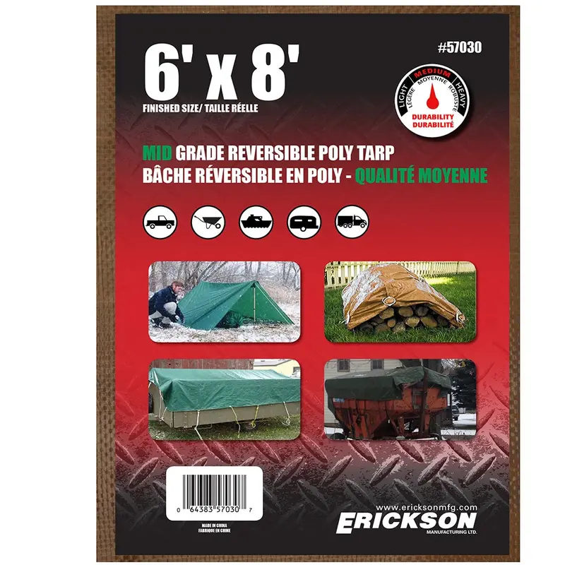 Erickson Reversible Poly Tarp – 12 Ft X 16 Ft Mid-Grade Durability 1