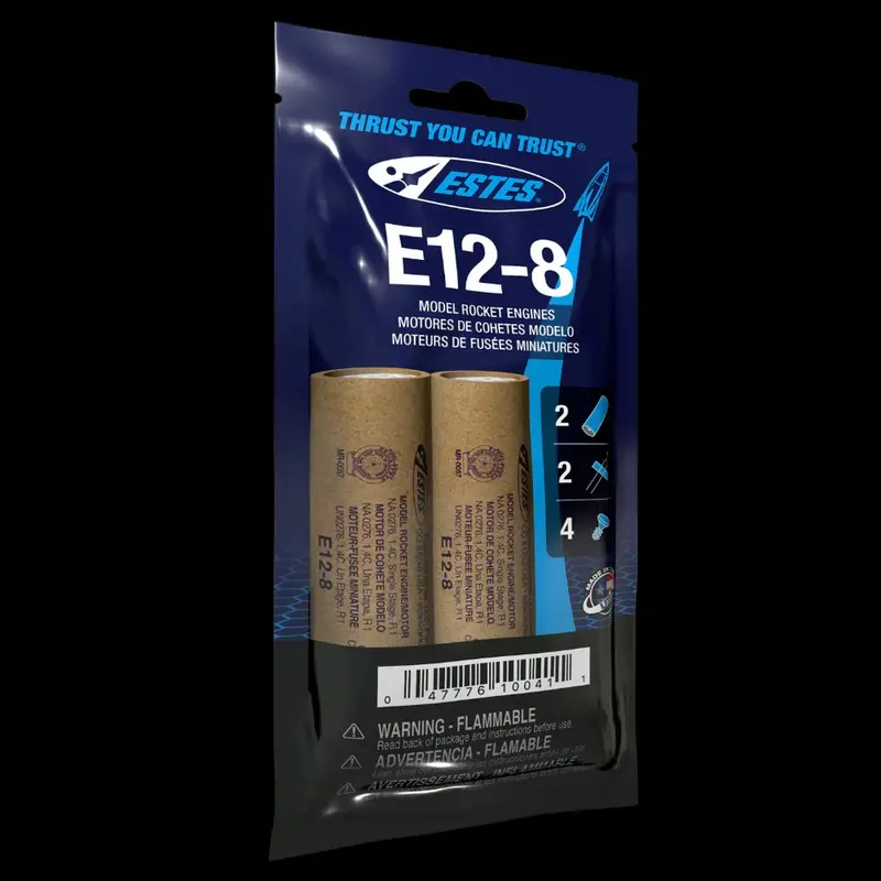 Estes E12 Model Rocket Engine Pack – 8-Count Bulk Bag (Est10041) 1