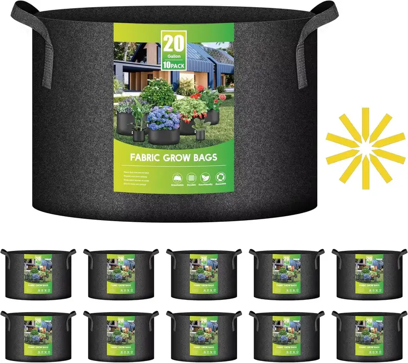 Extra-Large 20-Gallon Fabric Grow Bags For Plants 1