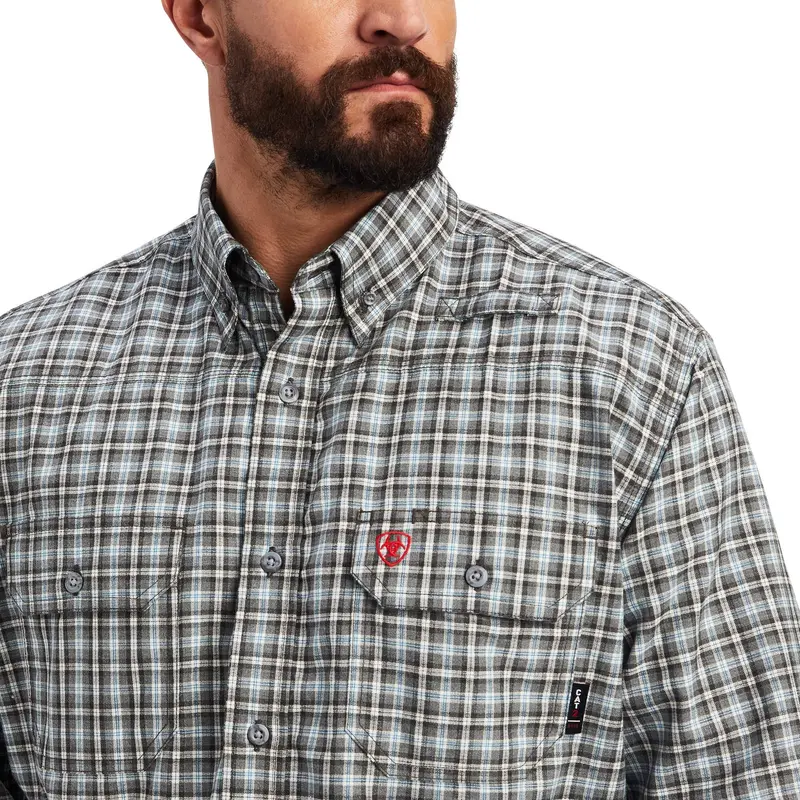 Flame-Resistant Plaid Featherlight Work Shirt – Lightweight Fr Layering Top (#10039461) 1