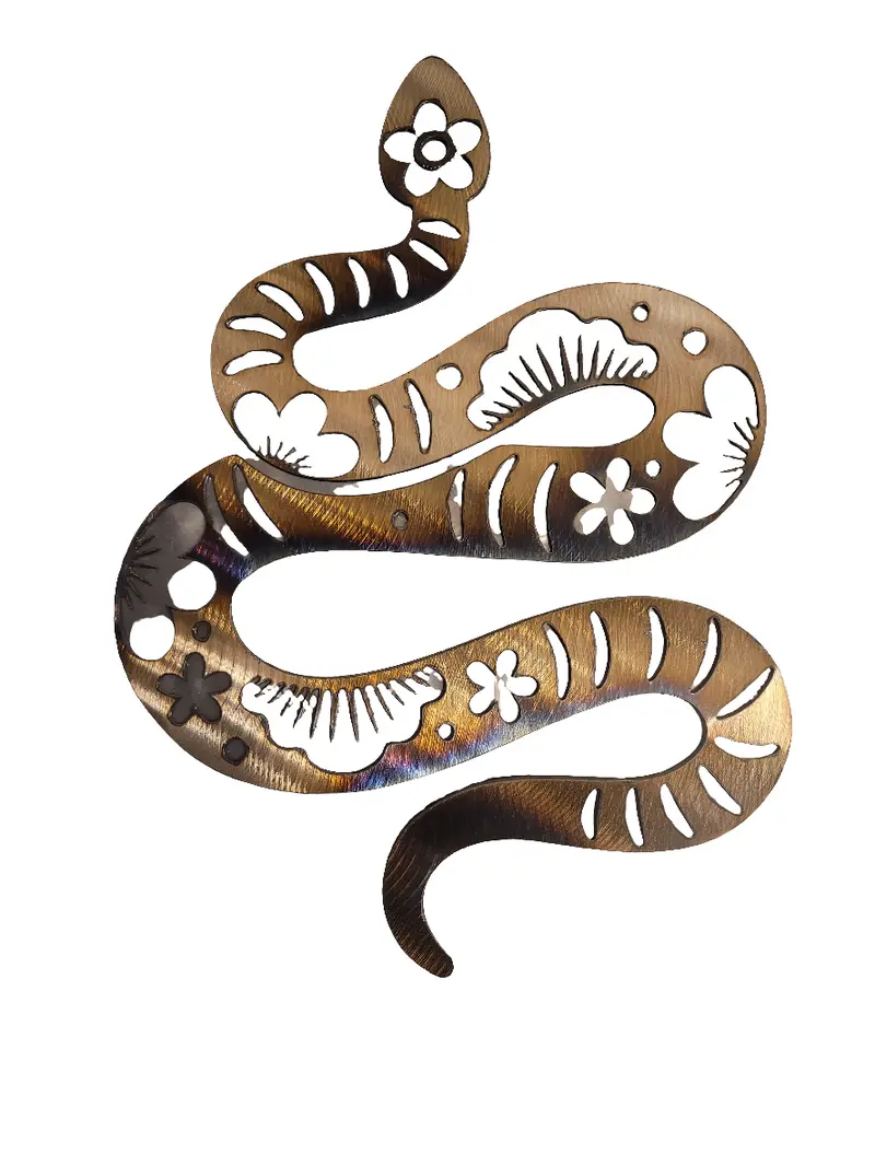Floral Snake Abstract Wall Art 1