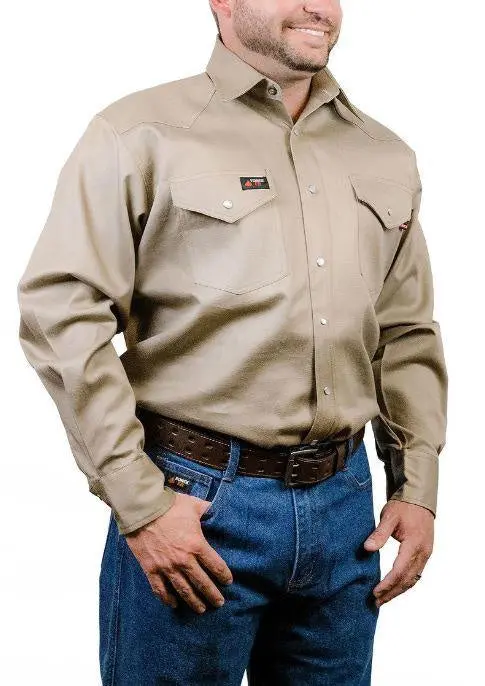 Forge Fr Snap-Front Khaki Work Shirt 1
