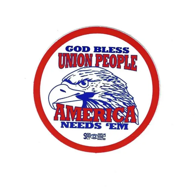 God Bless Union People Vinyl Hard Hat Decal – #Gb1 1