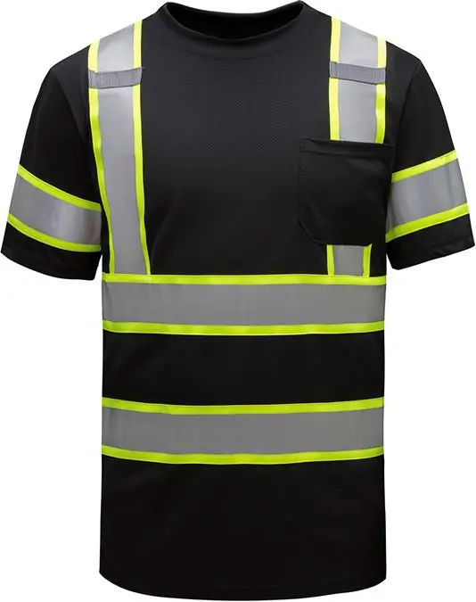 Gss Black Non-Ansi Two-Tone Short-Sleeve Safety T-Shirt 1
