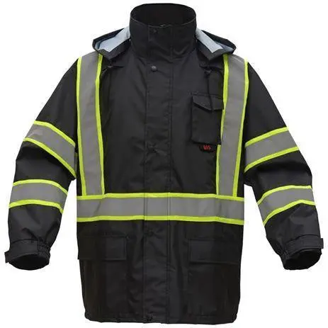 Gss Safety Class 3 Premium Non-Ansi Hooded Raincoat (Model 6007) 1