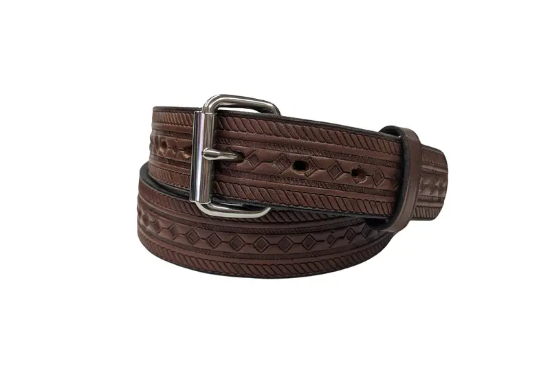 Handcrafted Amish Leather Belt – Custom Imprint Available 1