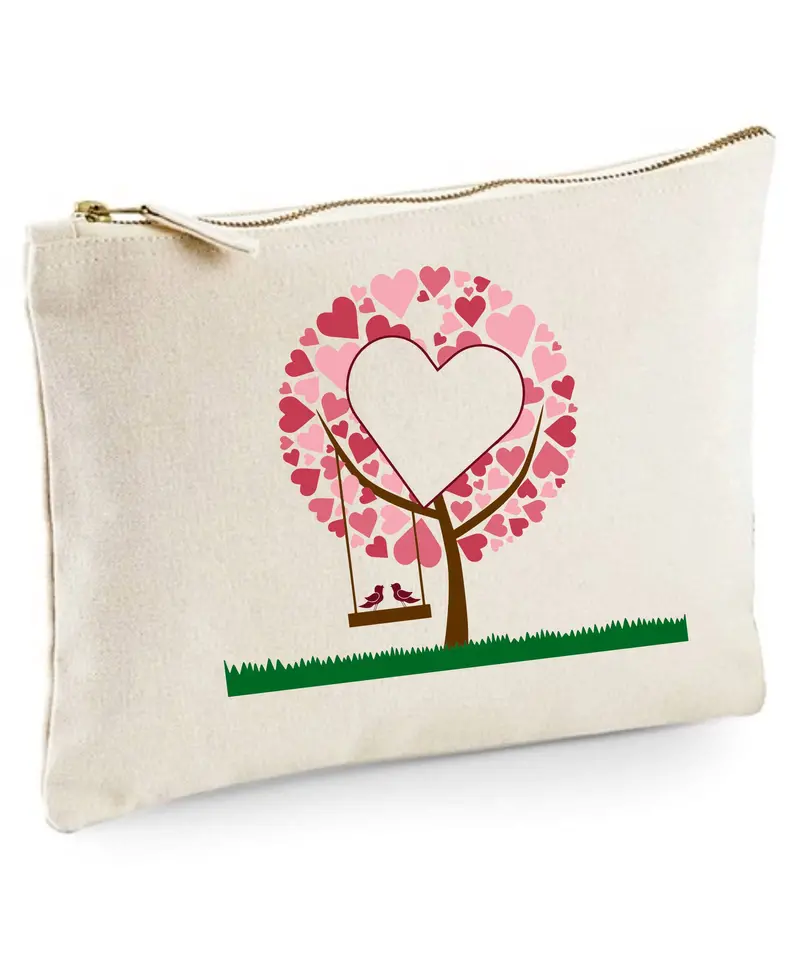 Heart-Shaped Tree Cosmetic Bag 1