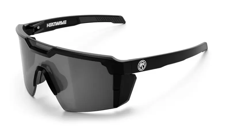 Heat Wave Future Tech Z87+ Safety Sunglasses – Black Frame With Silver Mirror Lens 1
