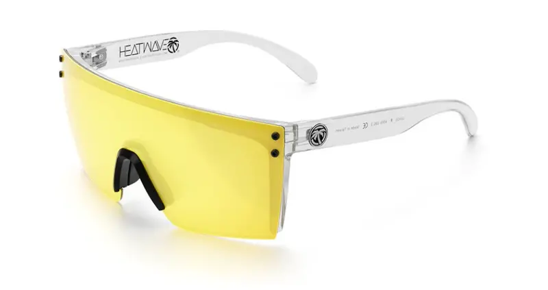 Heat Wave Lazer Hi-Vis Yellow Z87+ Face Shield Glasses 1