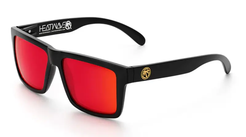 Heat Wave Vise Firestorm Sunglasses – Black Frame With Impact-Resistant Red Lens (Z87+) 1
