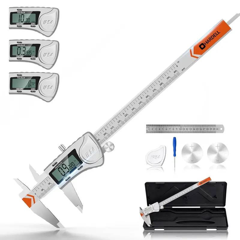 Heavy-Duty Ip54-Rated Digital Calipers – Includes 3 Batteries & Protective Cover 1
