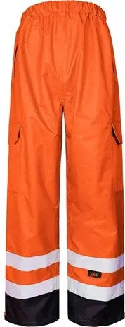 Hi-Visibility Orange Waterproof Rain Pants With Black Bottom – Class E Certified 1